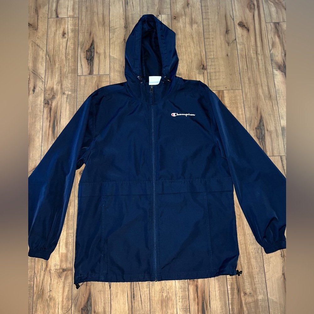 Dark blue champion windbreaker jacket
